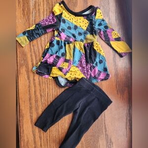 Disney Nightmare Before Christmas Sally Dress/outfit & Onesie, Size 0-3m